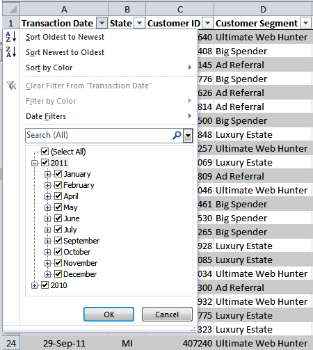 Excel is a powerful ad-hoc data cleansing tool